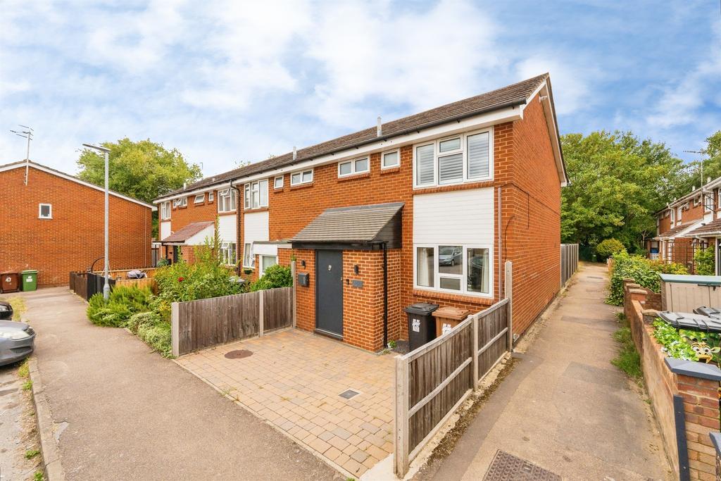 Semi-detached house exterior, driveway