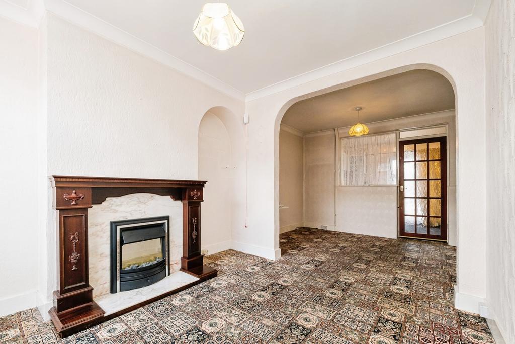 Living room, fireplace