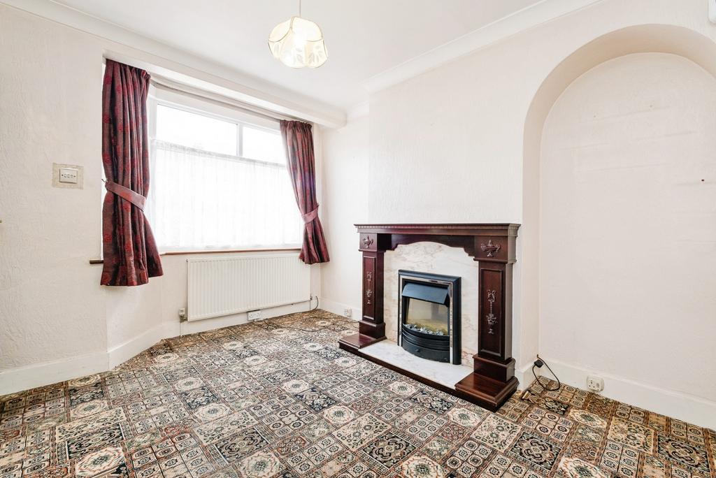 Living room, fireplace