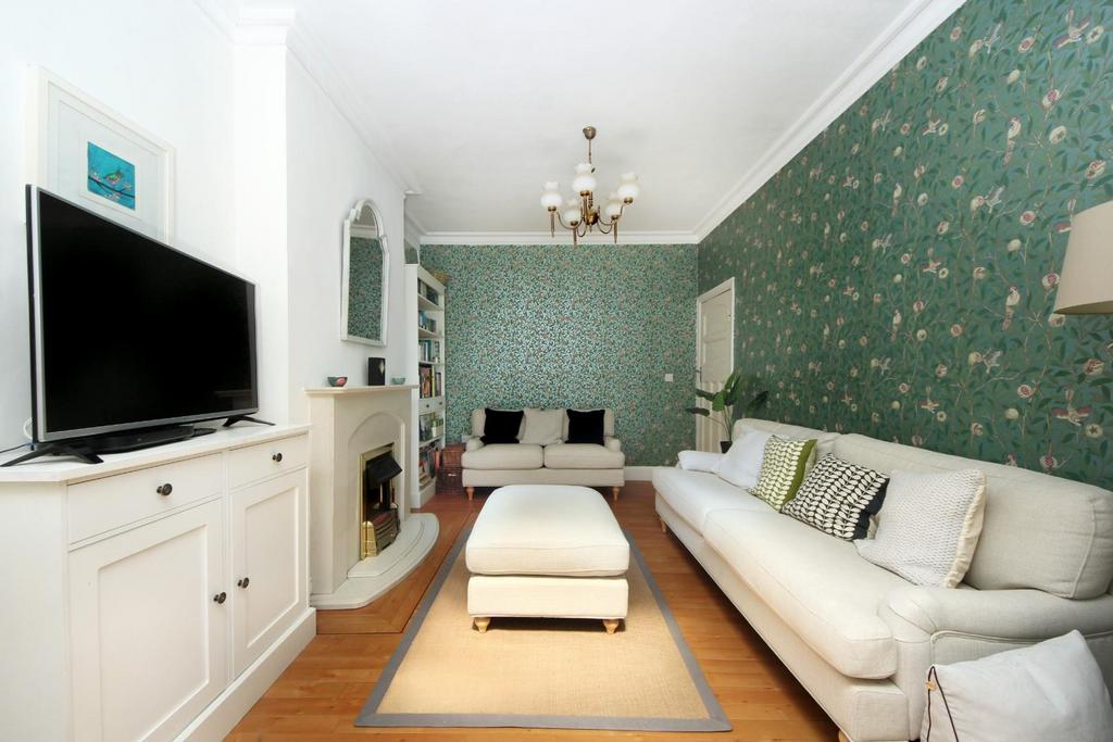 Living room, fireplace