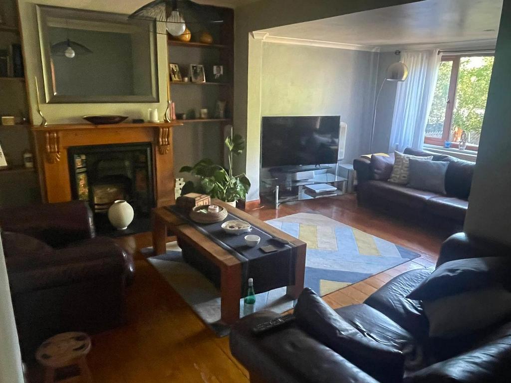 Living room, fireplace