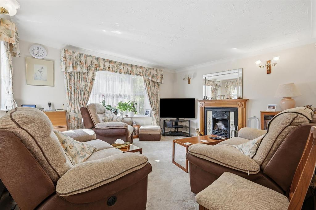 Living room, fireplace