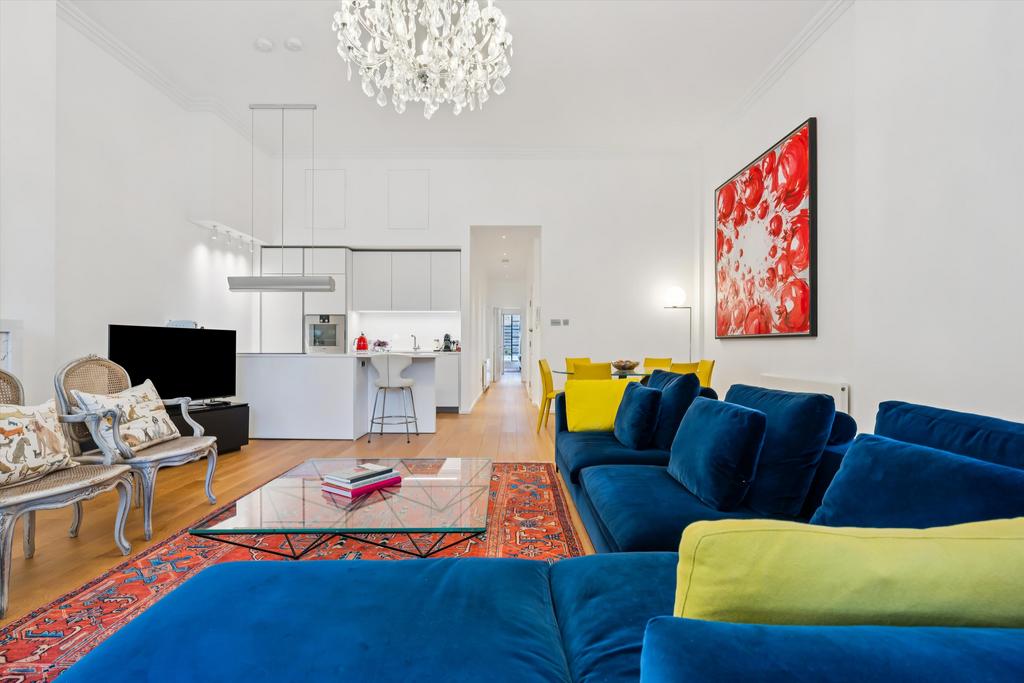 Open-plan living area, open plan living