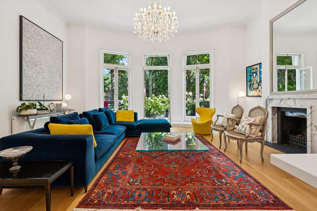 Living room, fireplace