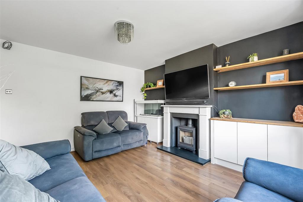 Living room, fireplace