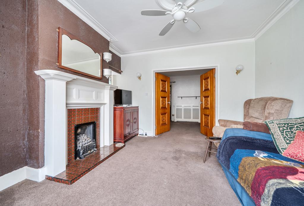 Living room, fireplace