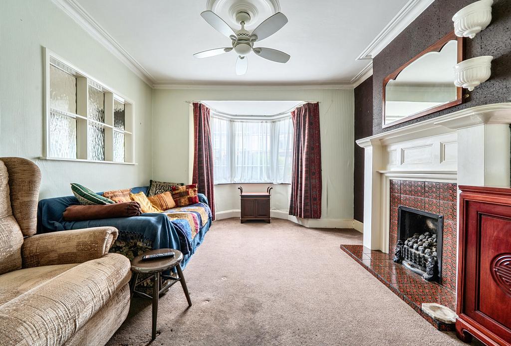 Living room, fireplace