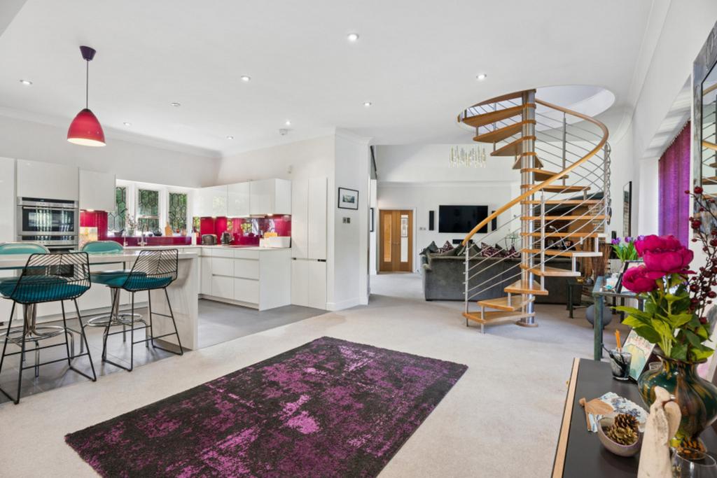 Open-plan living area, open plan living