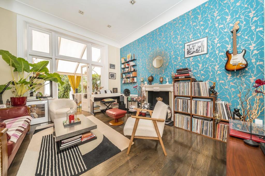 Living room, fireplace