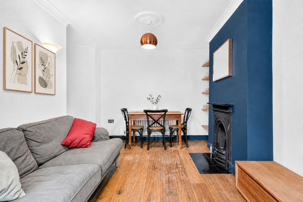 Living room, fireplace