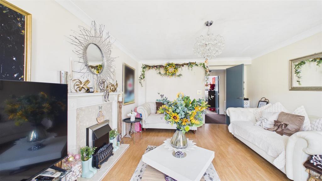 Living room, fireplace