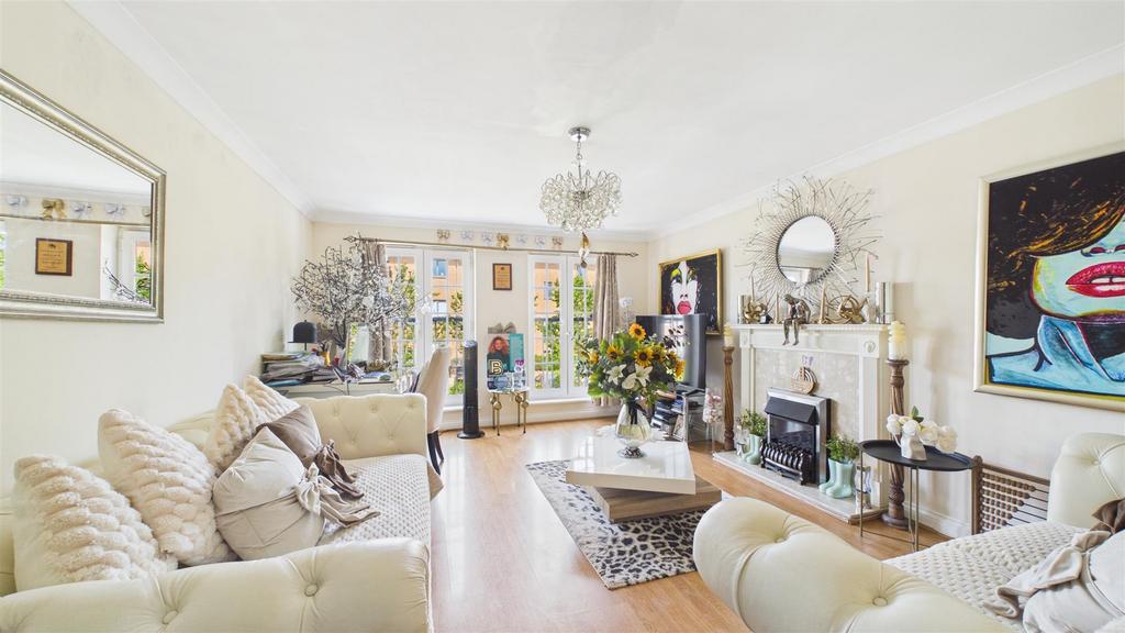 Living room, fireplace