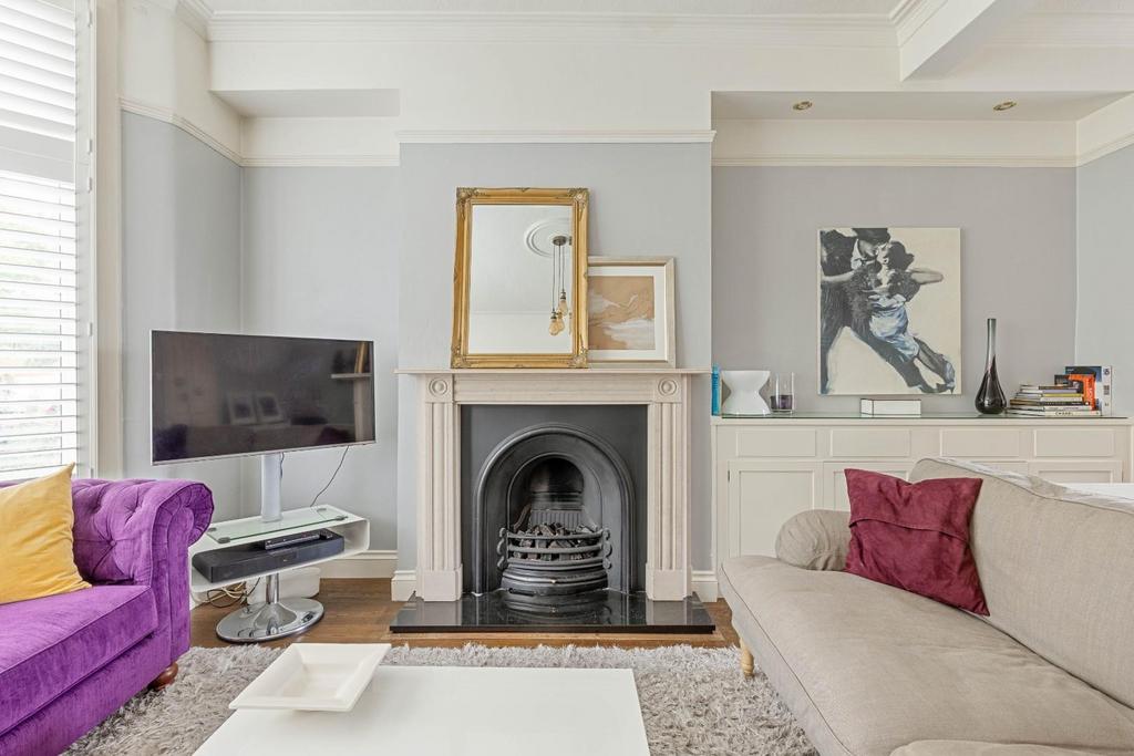 Living room, fireplace