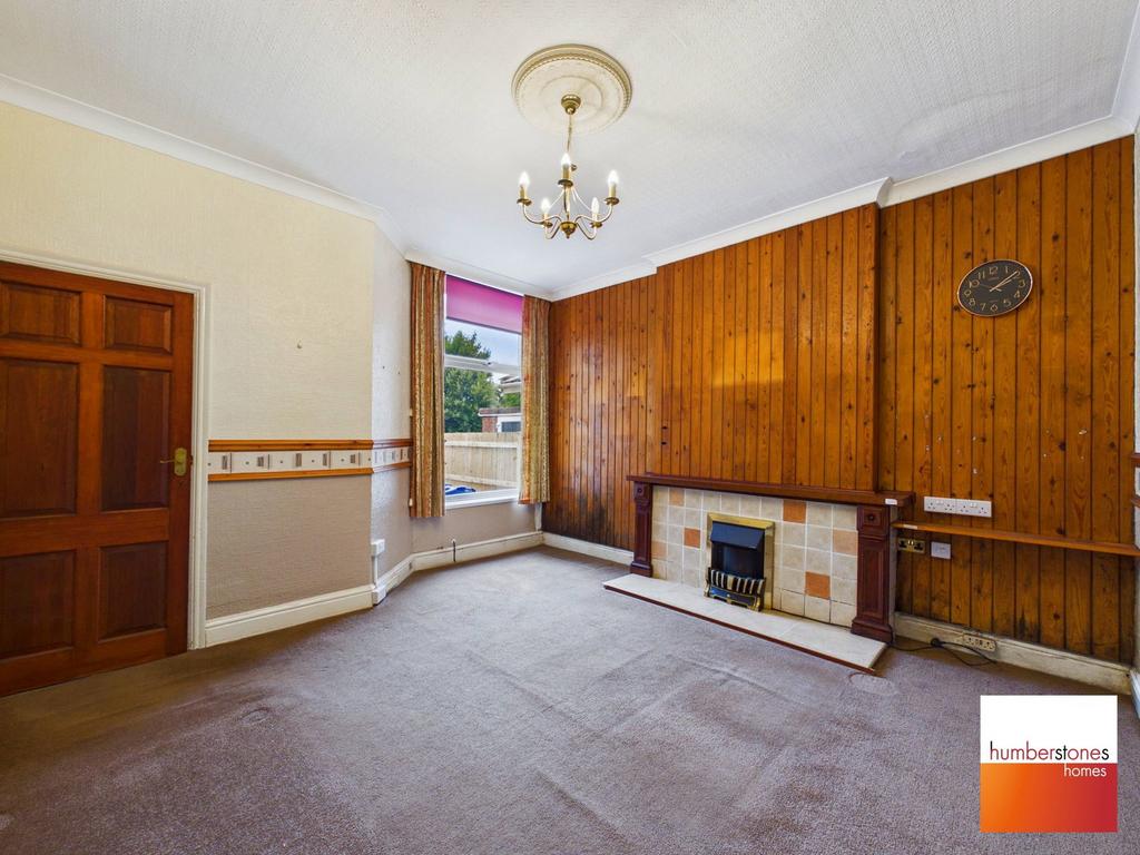 Living room, fireplace