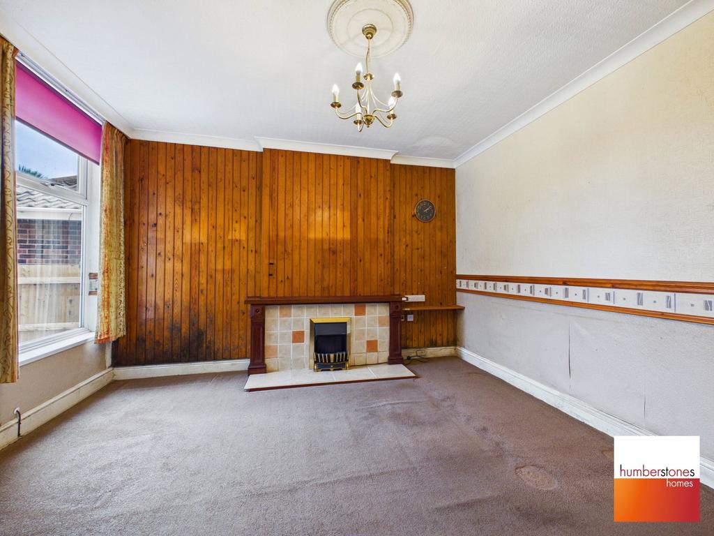 Living room, fireplace