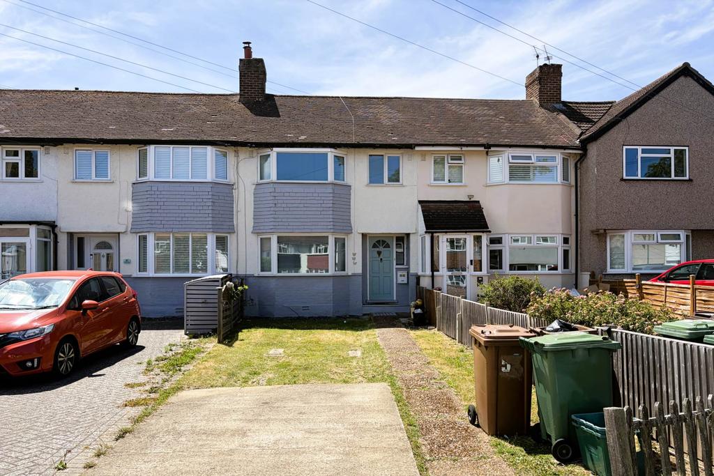 Semi-detached house exterior, driveway