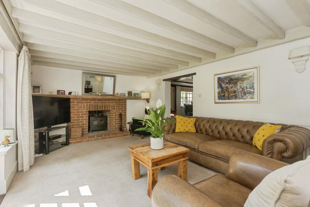 Living room, fireplace