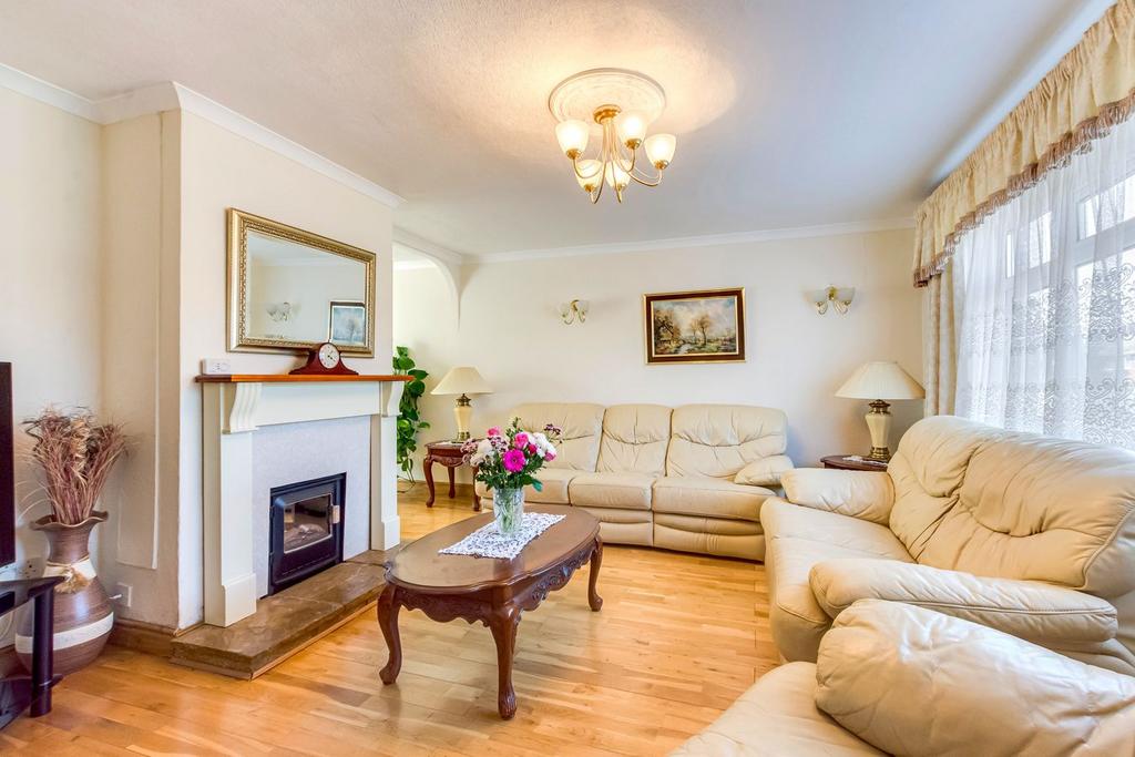 Living room, fireplace