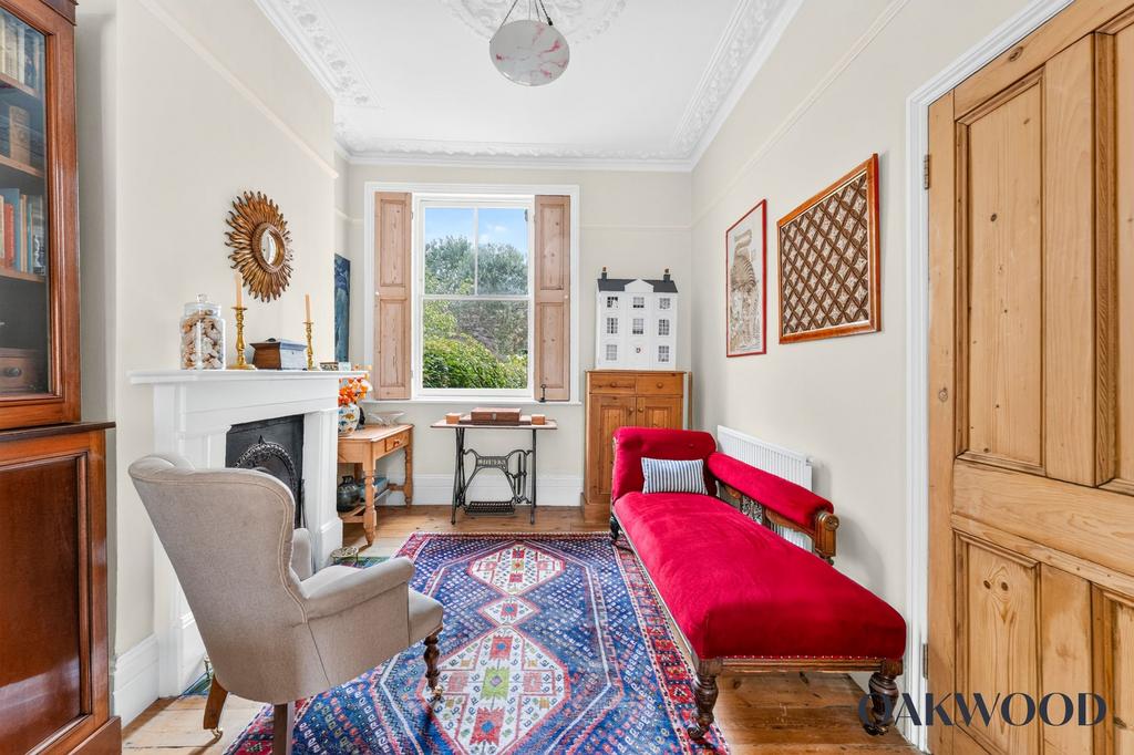 Living room, fireplace