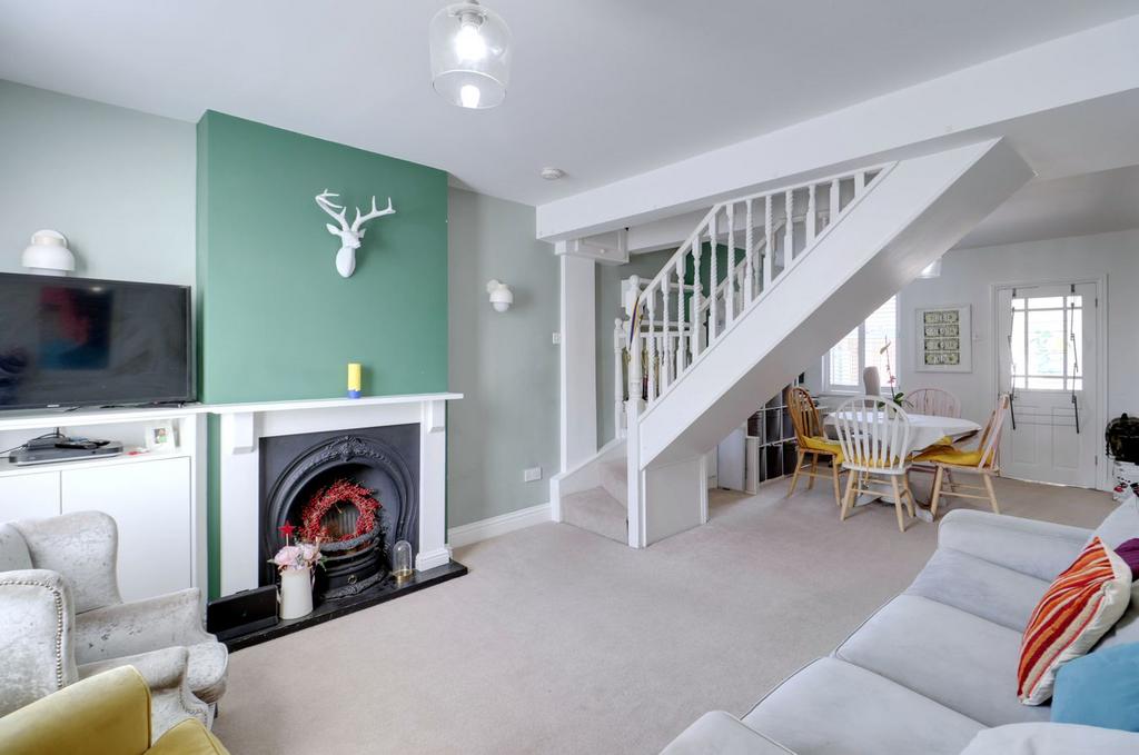 Living room, fireplace