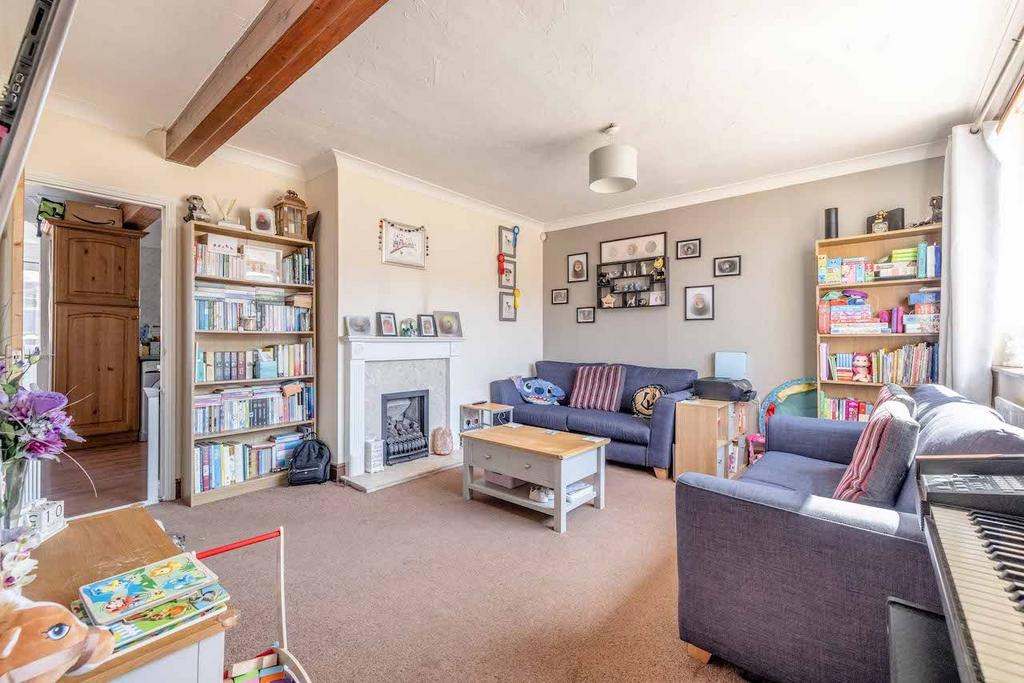 Living room, fireplace