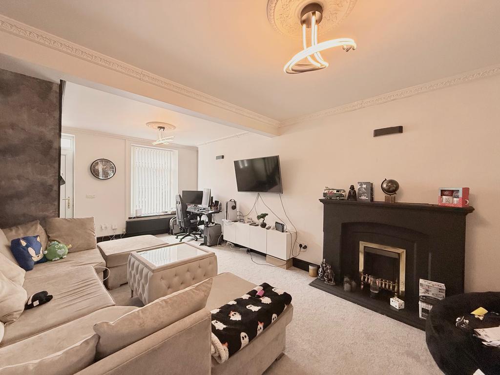 Living room, fireplace
