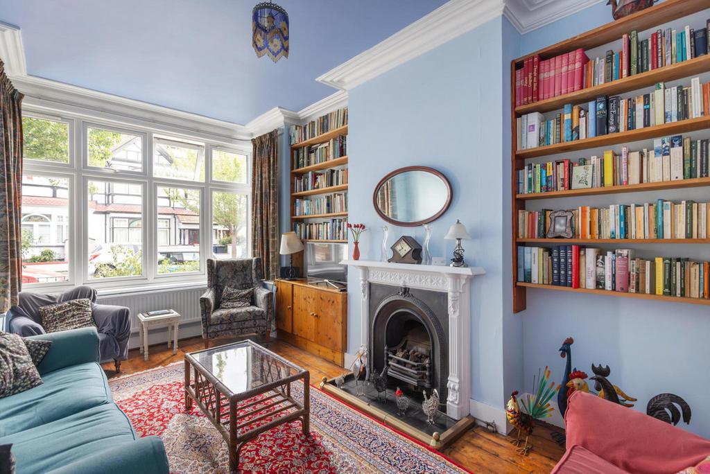 Living room, fireplace