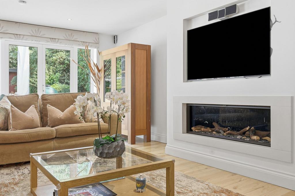 Living room, fireplace