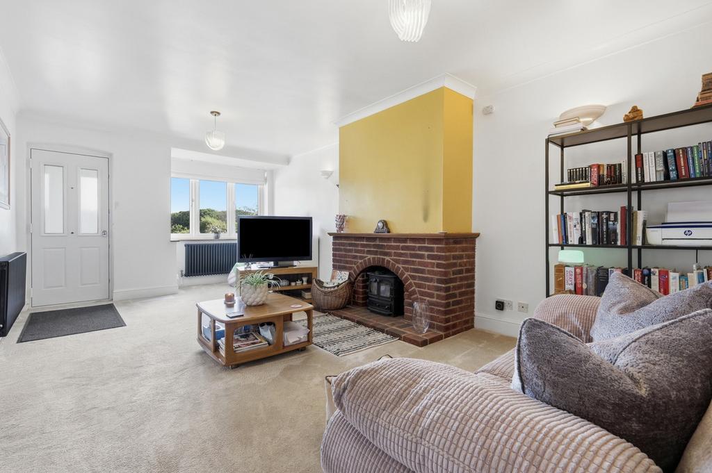 Living room, fireplace