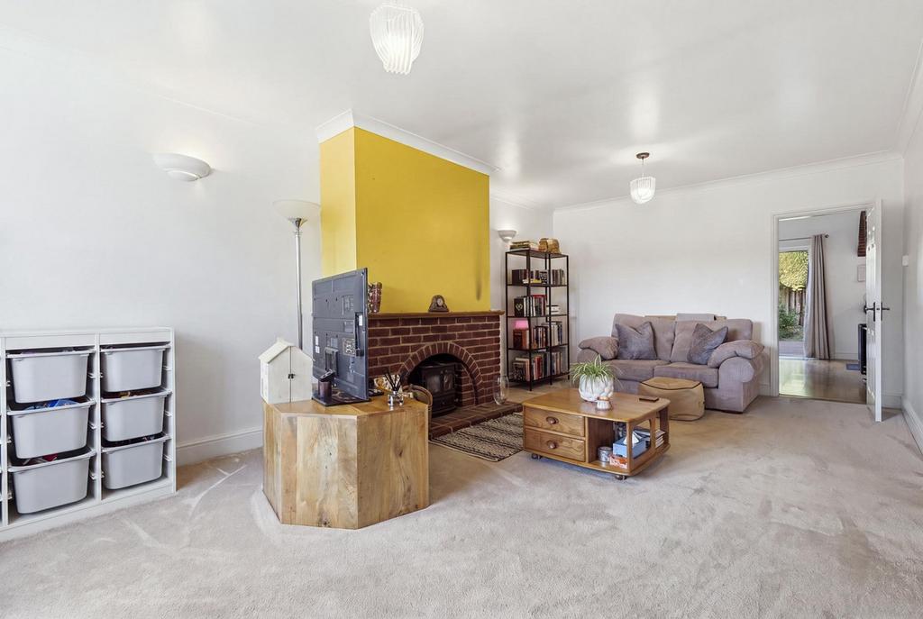 Living room, fireplace
