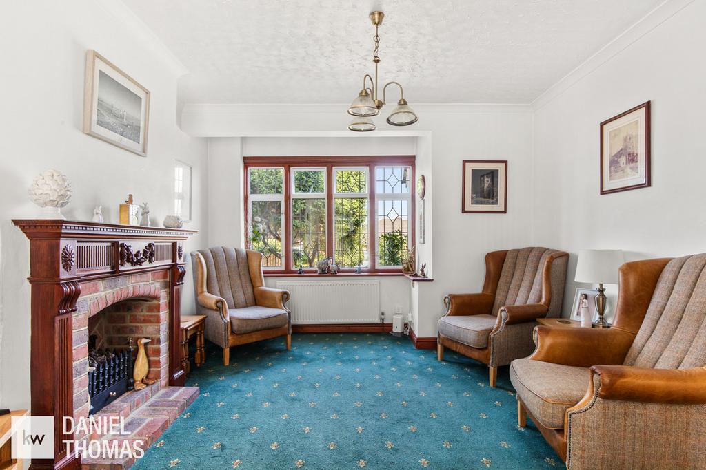 Living room, fireplace