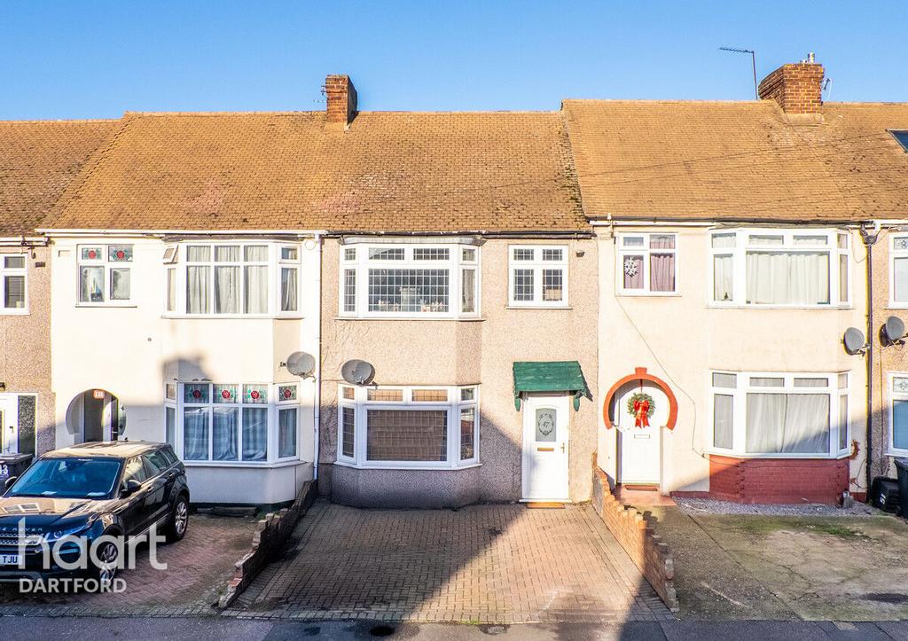 Terraced house exterior, parking