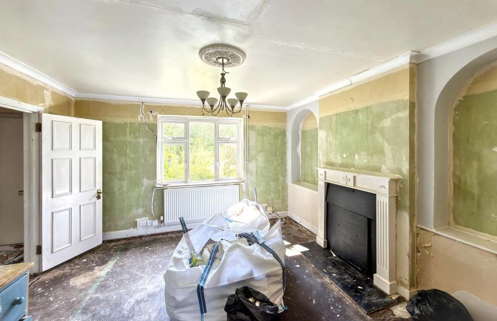 Living room, fireplace