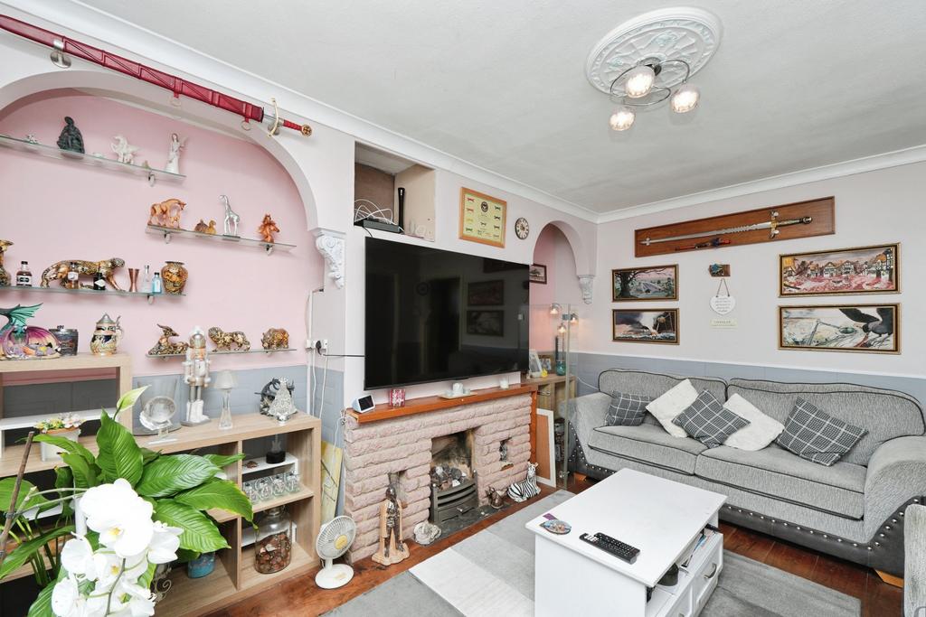Living room, fireplace
