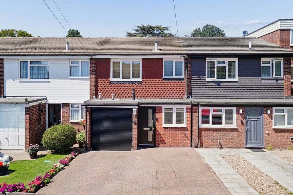 Terraced house exterior, parking