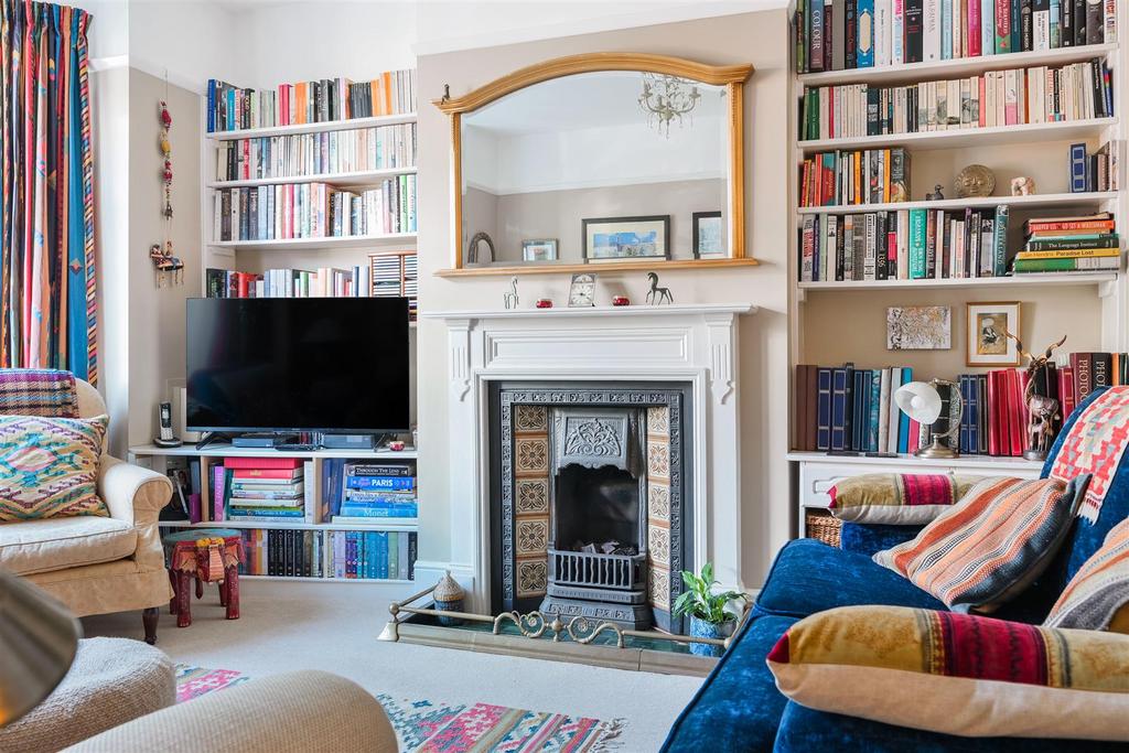Living room, fireplace