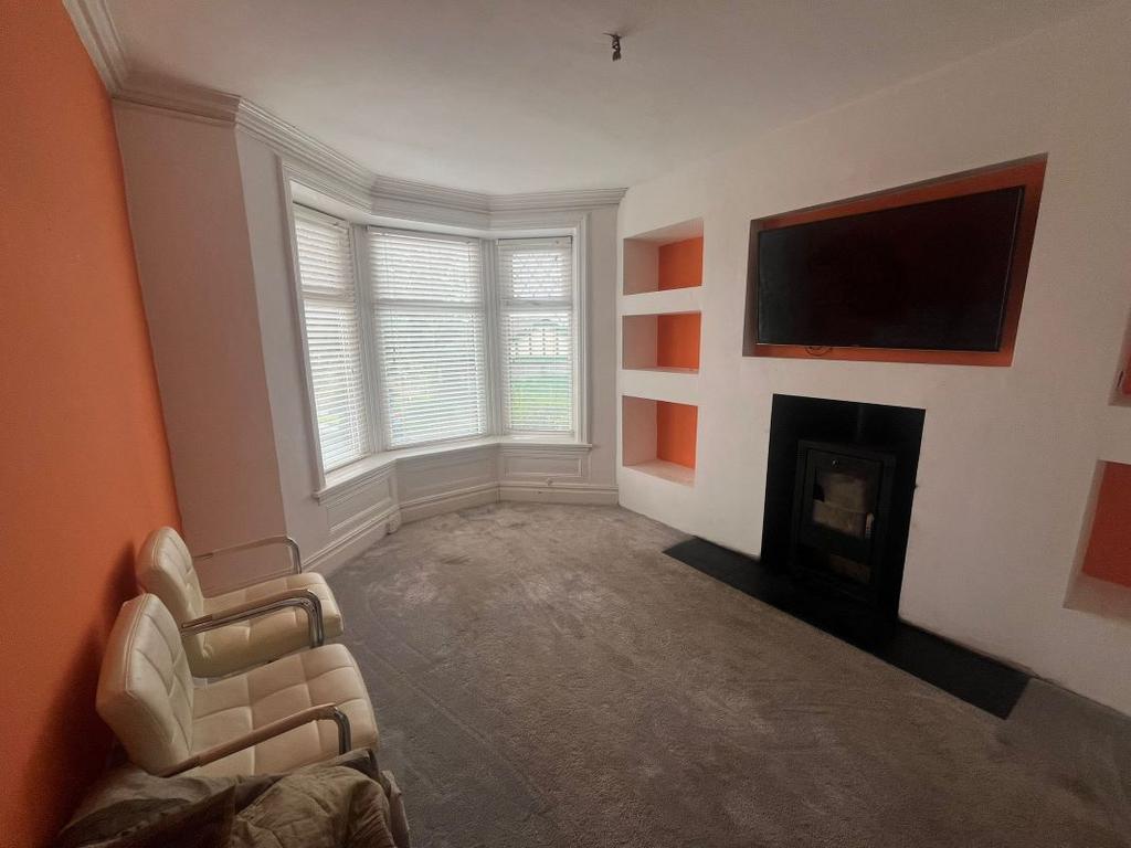 Living room, fireplace