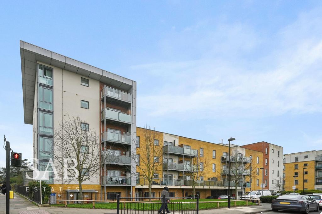 Apartment building facade, block of apartments