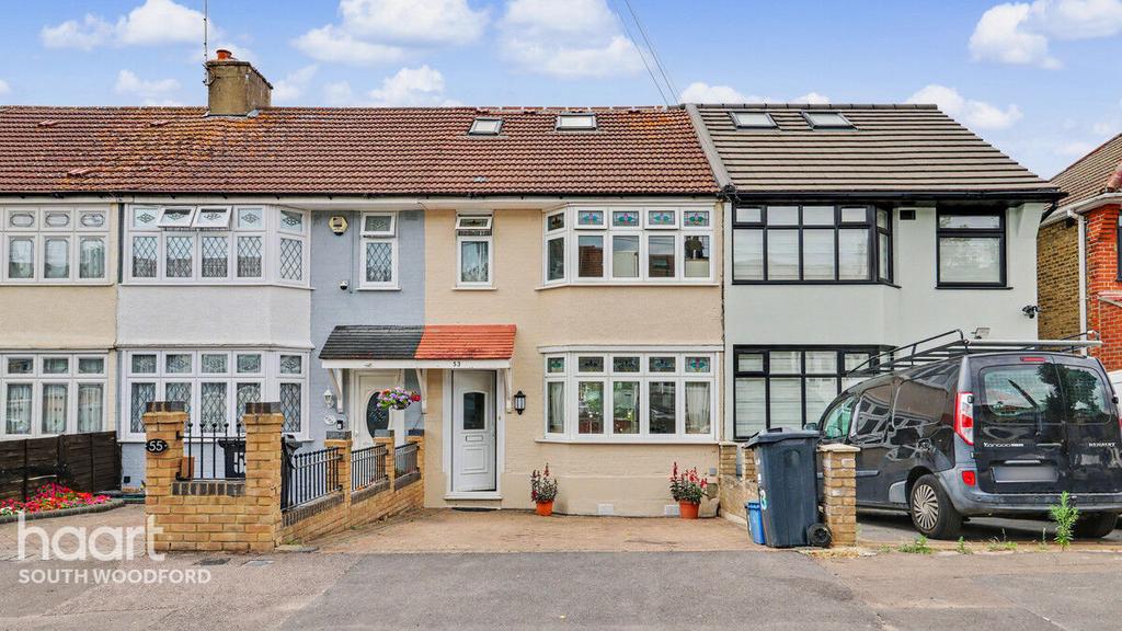 Semi-detached house exterior, driveway