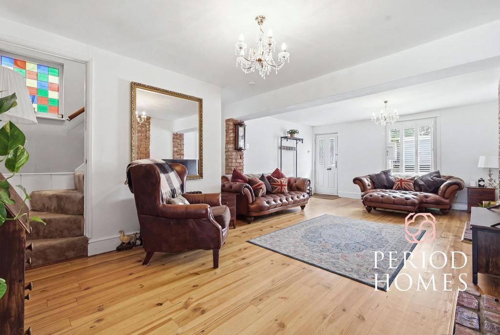 Living room, fireplace