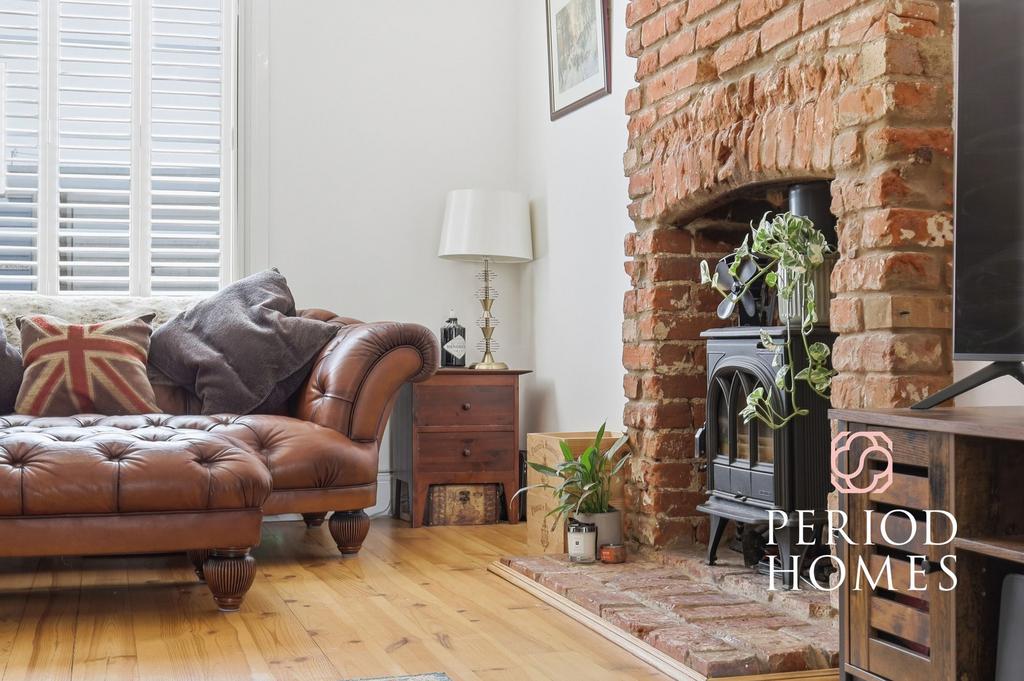 Living room, fireplace