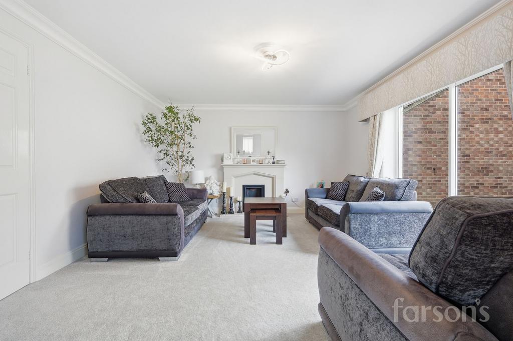 Living room, fireplace