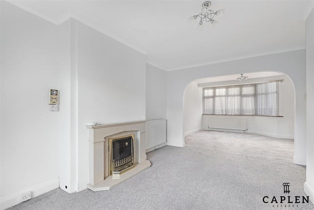 Living room, fireplace