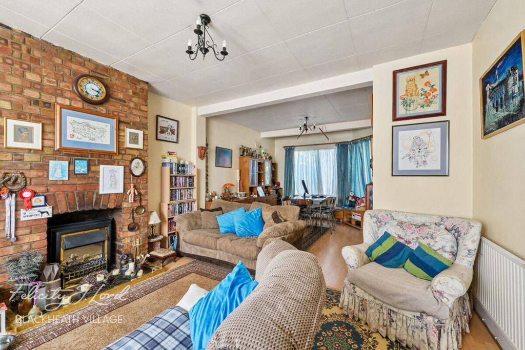 Living room, fireplace