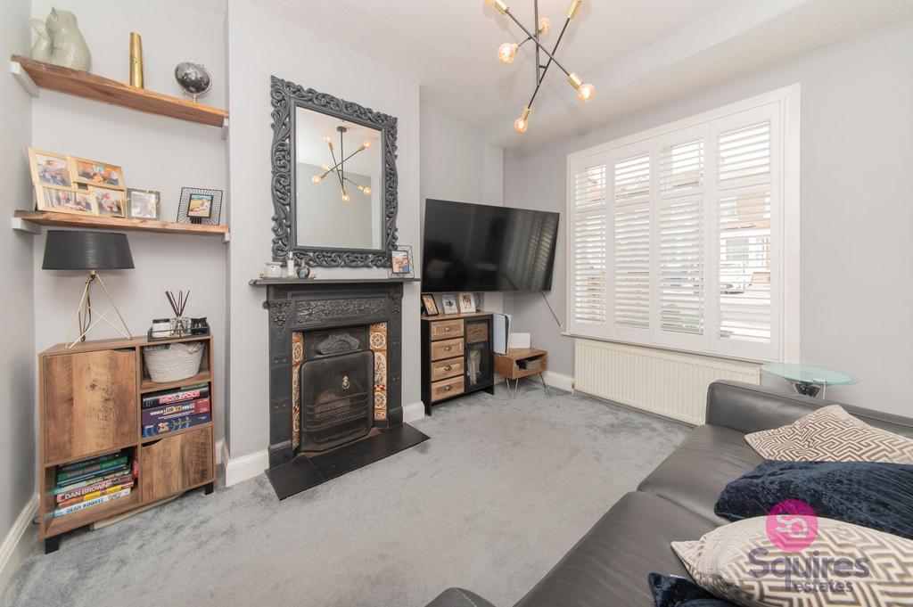 Living room, fireplace