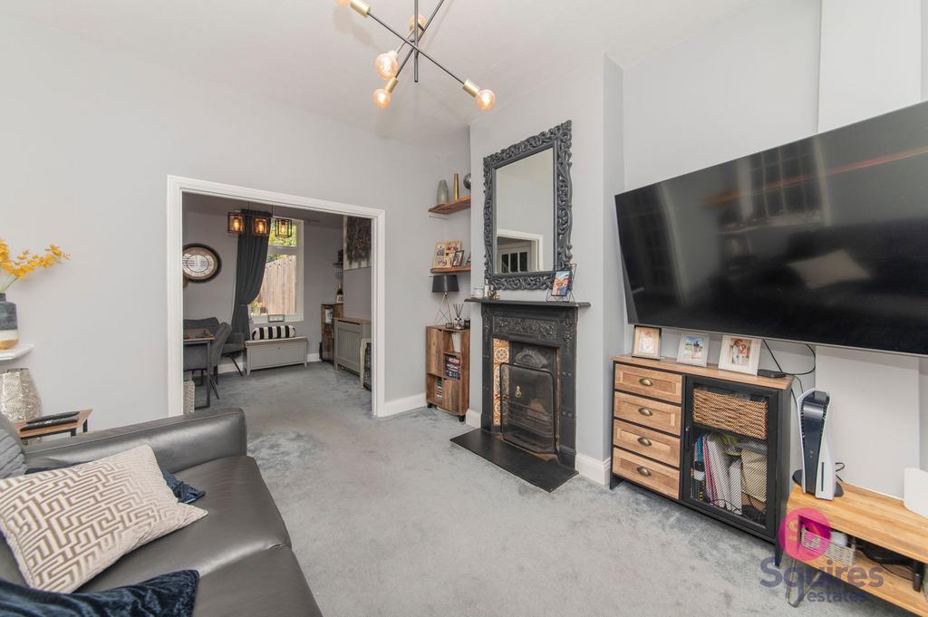 Living room, fireplace