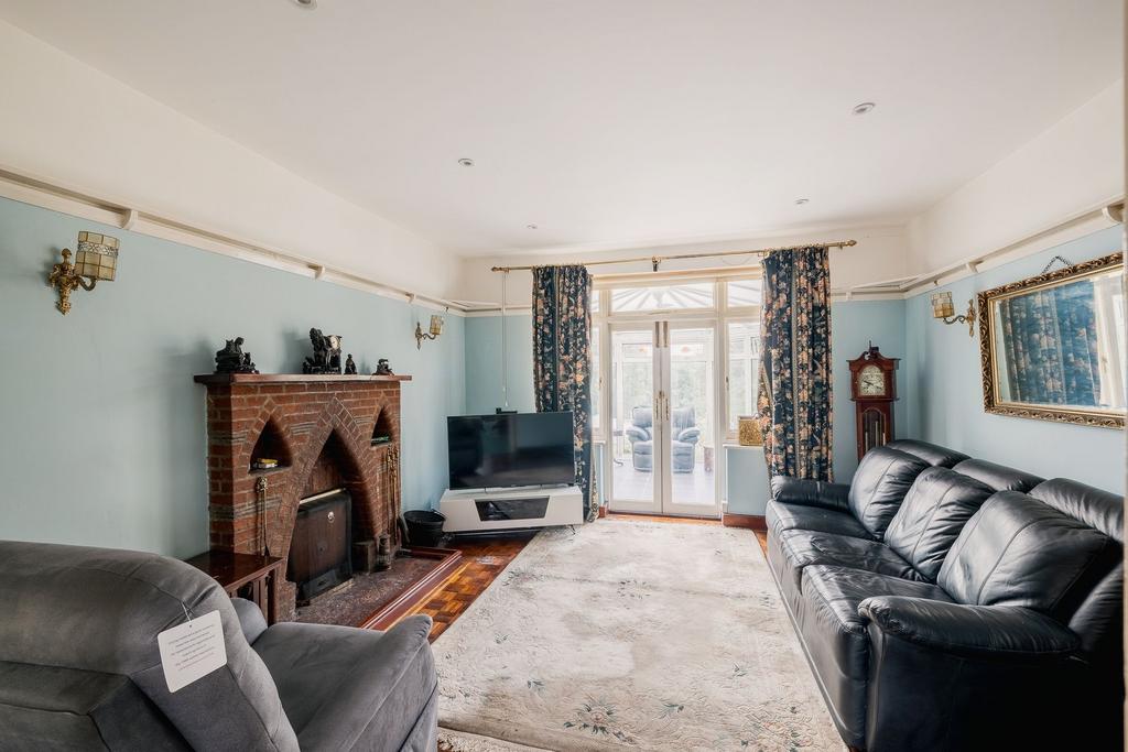 Living room, fireplace