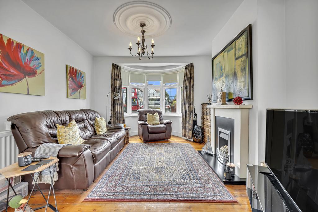 Living room, fireplace
