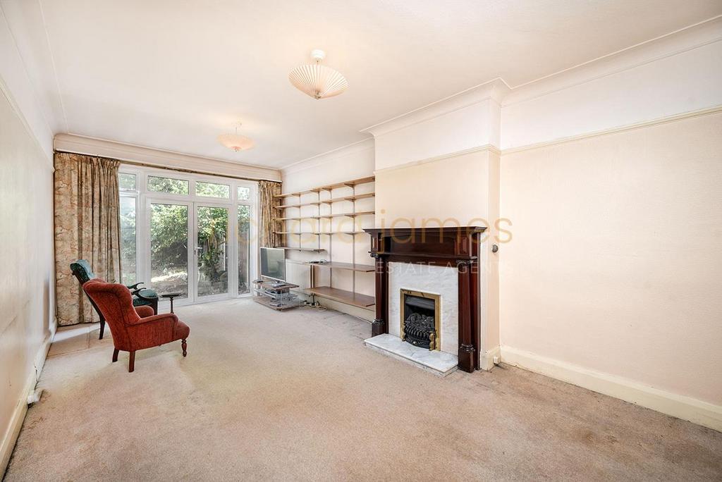 Living room, fireplace