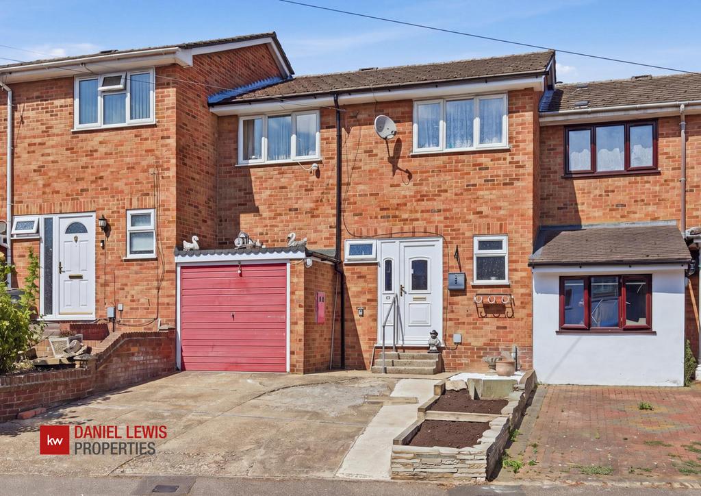 Semi-detached house exterior, driveway